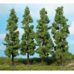 4 Arbres à feuilles 16 cm