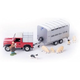 Land Rover + Bétaillère et animaux