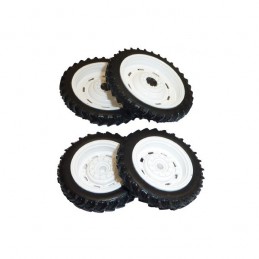 Jeu de 4 roues étoites " Blanches "