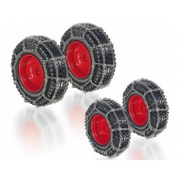 Roues + Chaines à neige pour Fendt 828 Wiking